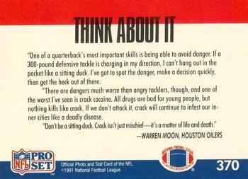 1991-92 Pro Set Super Bowl XXVI Binder #370 Warren Moon