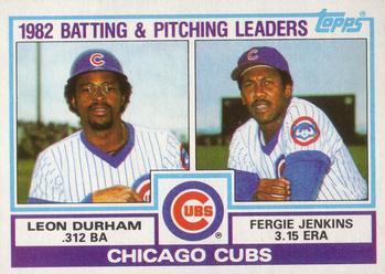 1983 Topps #51 Cubs Leaders / Checklist (Leon Durham / Fergie Jenkins)