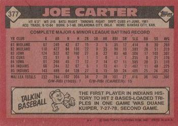 1986 Topps #377 Joe Carter