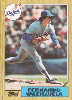 1987 Topps #410 Fernando Valenzuela