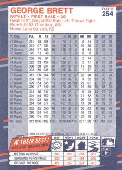 1988 Fleer #254 George Brett