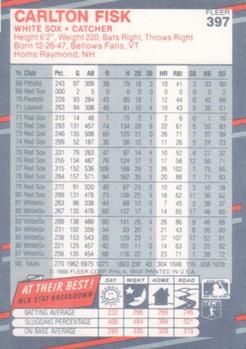 1988 Fleer #397 Carlton Fisk