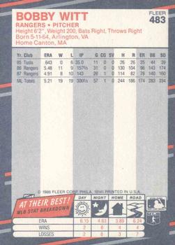 1988 Fleer #483 Bobby Witt