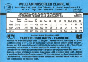 1988 Leaf #170 Will Clark