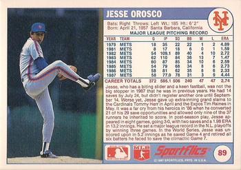 1988 Sportflics #89 Jesse Orosco