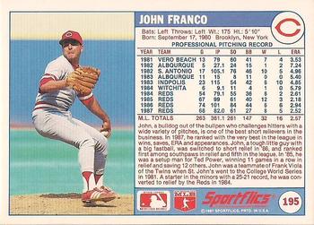 1988 Sportflics #195 John Franco