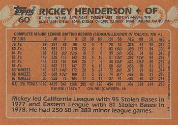 1988 Topps #60 Rickey Henderson