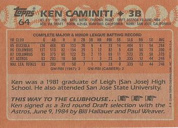 1988 Topps #64 Ken Caminiti