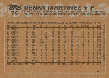 1988 Topps #76 Denny Martinez