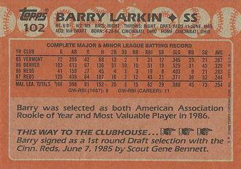 1988 Topps #102 Barry Larkin