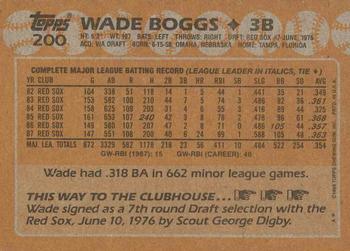 1988 Topps #200 Wade Boggs