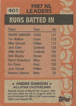 1988 Topps #401 Andre Dawson