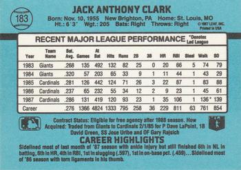 1988 Donruss #183 Jack Clark