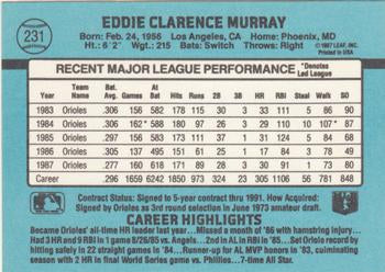 1988 Donruss #231 Eddie Murray