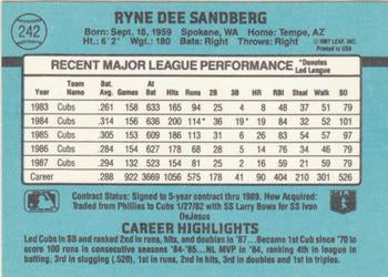 1988 Donruss #242 Ryne Sandberg
