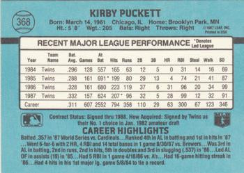 1988 Donruss #368 Kirby Puckett