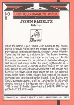 1990 Donruss #8 John Smoltz