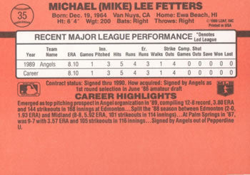 1990 Donruss #35 Mike Fetters