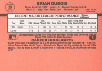 1990 Donruss #38 Brian DuBois