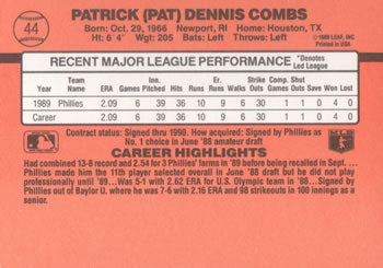 1990 Donruss #44 Pat Combs