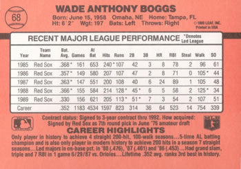 1990 Donruss #68 Wade Boggs