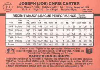 1990 Donruss #114 Joe Carter