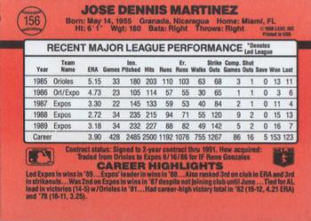 1990 Donruss #156 Dennis Martinez