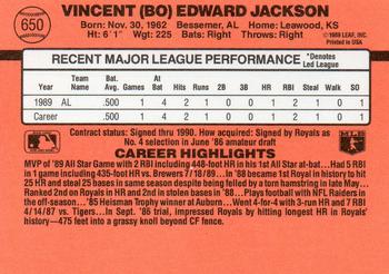 1990 Donruss #650 Bo Jackson