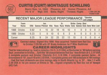 1990 Donruss #667 Curt Schilling