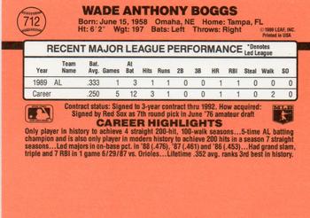 1990 Donruss #712 Wade Boggs