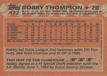 1988 Topps #472 Robby Thompson