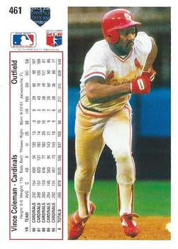 1991 Upper Deck #461 Vince Coleman