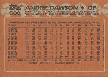 1988 Topps #500 Andre Dawson