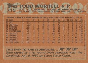 1988 Topps #715 Todd Worrell