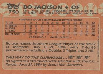 1988 Topps #750 Bo Jackson