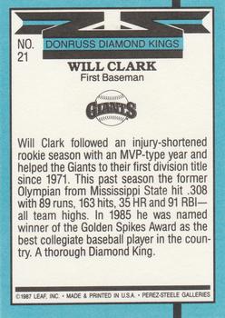 1988 Donruss #21 Will Clark