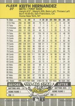 1989 Fleer #37 Keith Hernandez