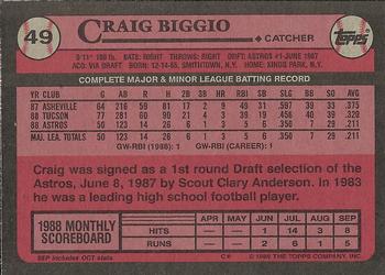 1989 Topps #49 Craig Biggio