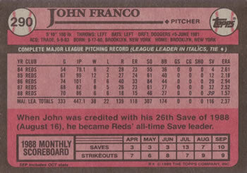1989 Topps #290 John Franco