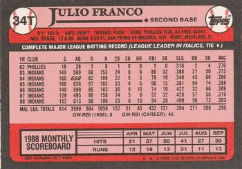 1989 Topps Traded #34T Julio Franco