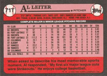 1989 Topps Traded #71T Al Leiter