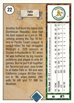 1989 Upper Deck #22 Felix Jose
