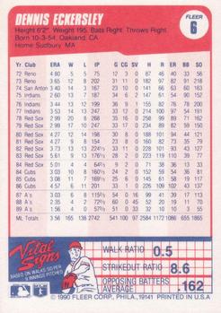 1990 Fleer #6 Dennis Eckersley