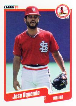 1990 Fleer #255 Jose Oquendo