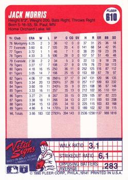 1990 Fleer #610 Jack Morris