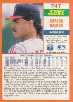 1990 Score Rookie & Traded #74T Carlos Baerga