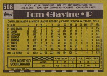 1990 Topps #506 Tom Glavine