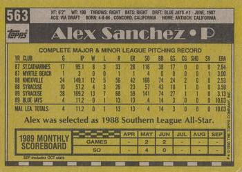 1990 Topps #563 Alex Sanchez