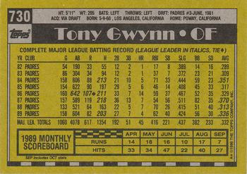 1990 Topps #730 Tony Gwynn