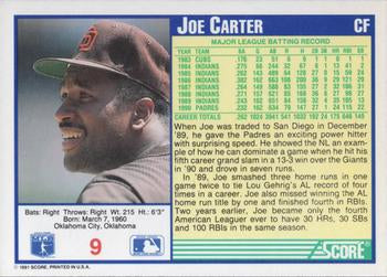 1991 Score #9 Joe Carter